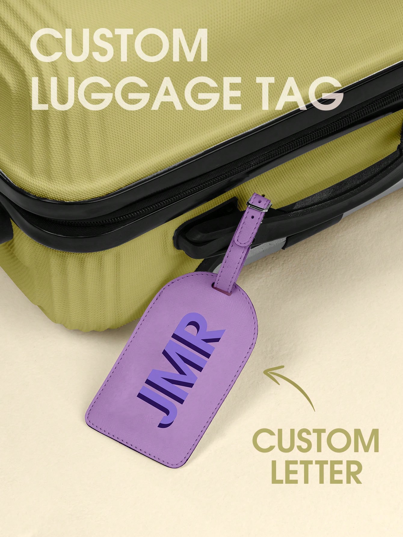Women Bags Leather - Etiqueta de Equipaje Personalizada con Iniciales,