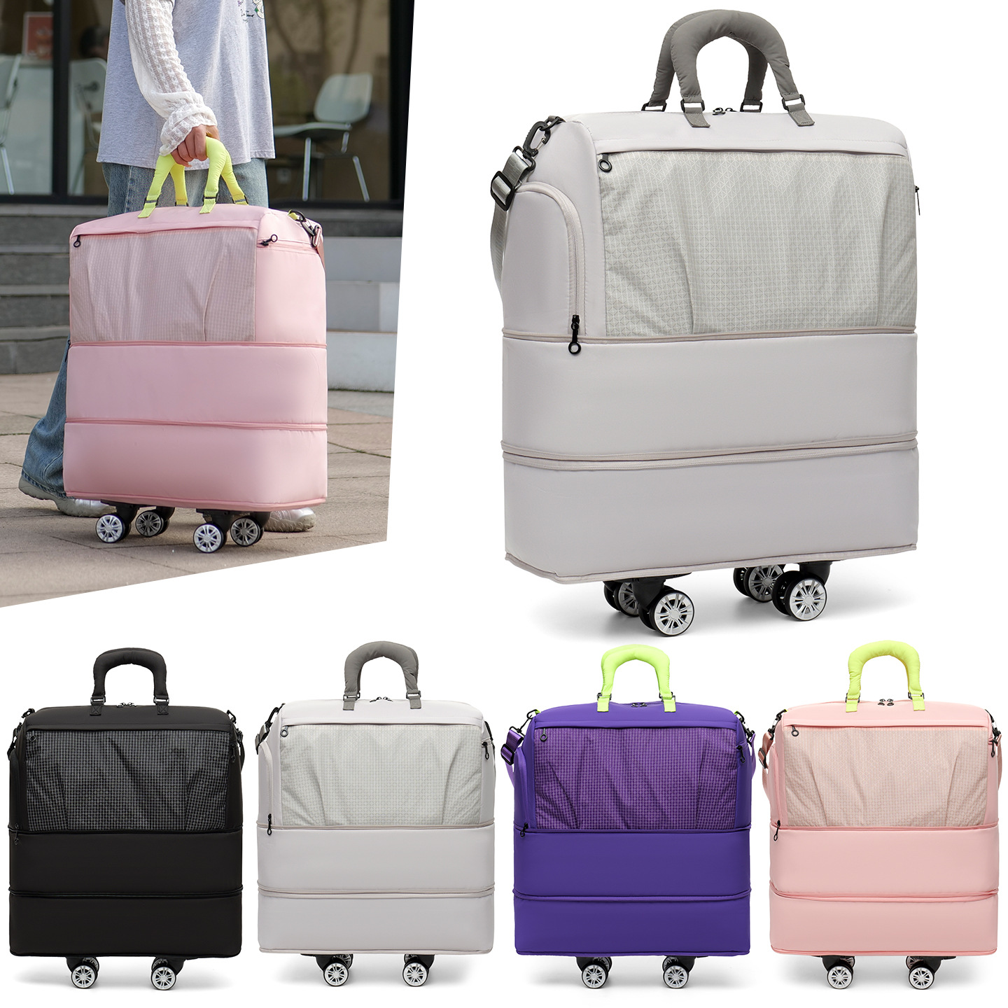 Women'S Kipling Bags - Maleta de Viaje Unisex con Ruedas