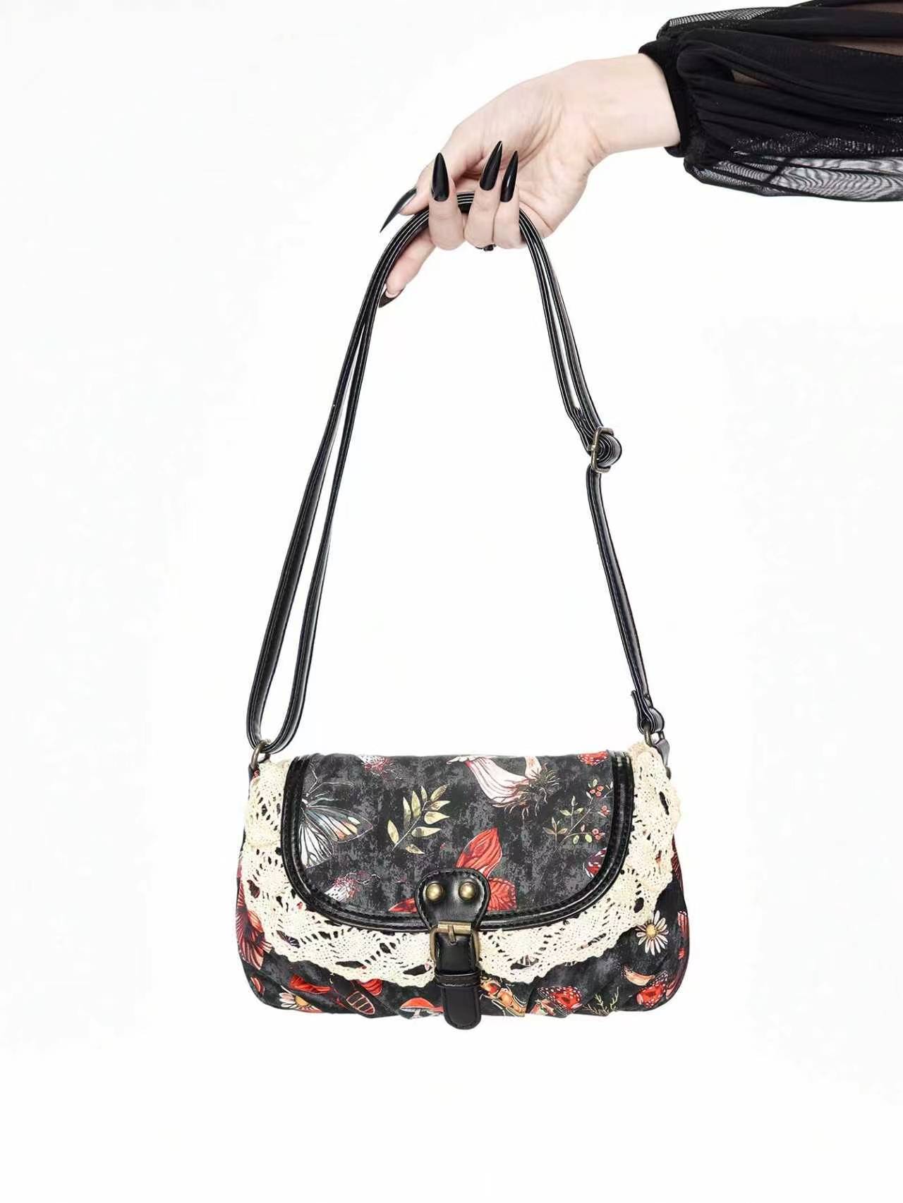Women'S Kipling Bags - Bolso de Lona con Encaje Floral