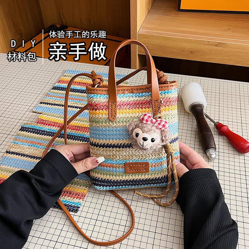 Women'S Retro Bags - Bolso Tejido DIY - Kit para