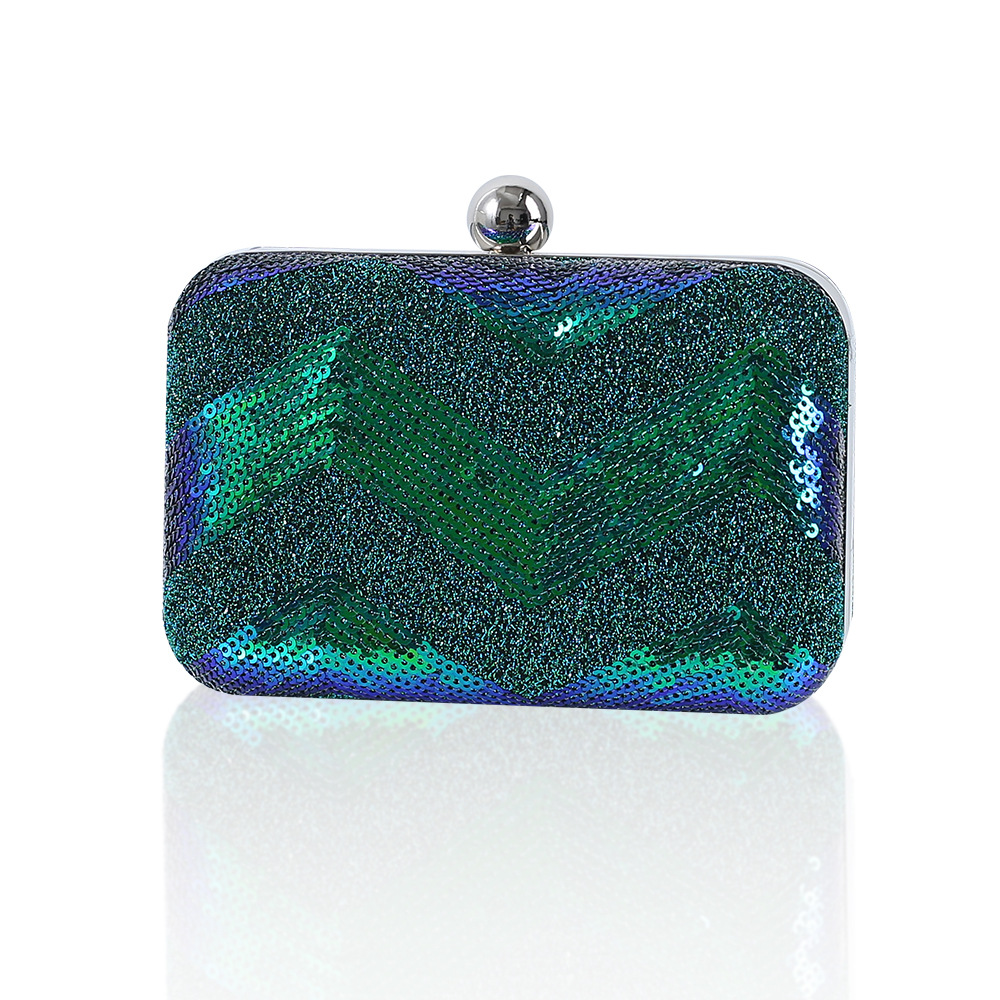 Women Bags In Trend - Bolsos de mano verdes con lentejuelas