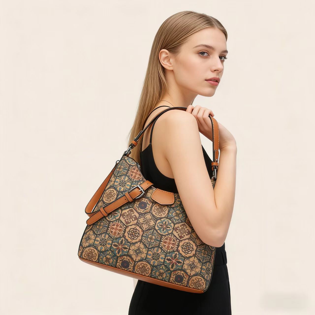 Women'S Kipling Bags - Bolso de Corcho Retro con Estampado