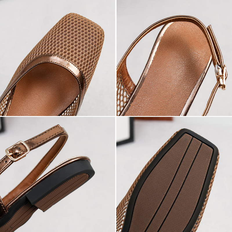 Sandalias de malla con punta c - Women Bags Casual reseña y precio