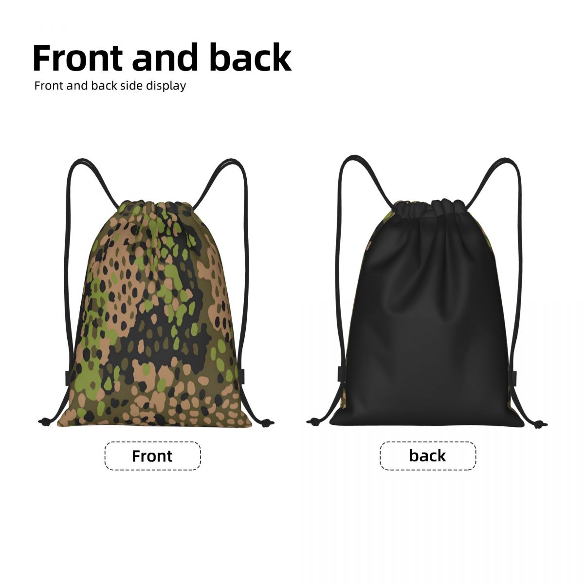 Mochila con cordón de camuflaj - Women Bags Germany reseña y precio