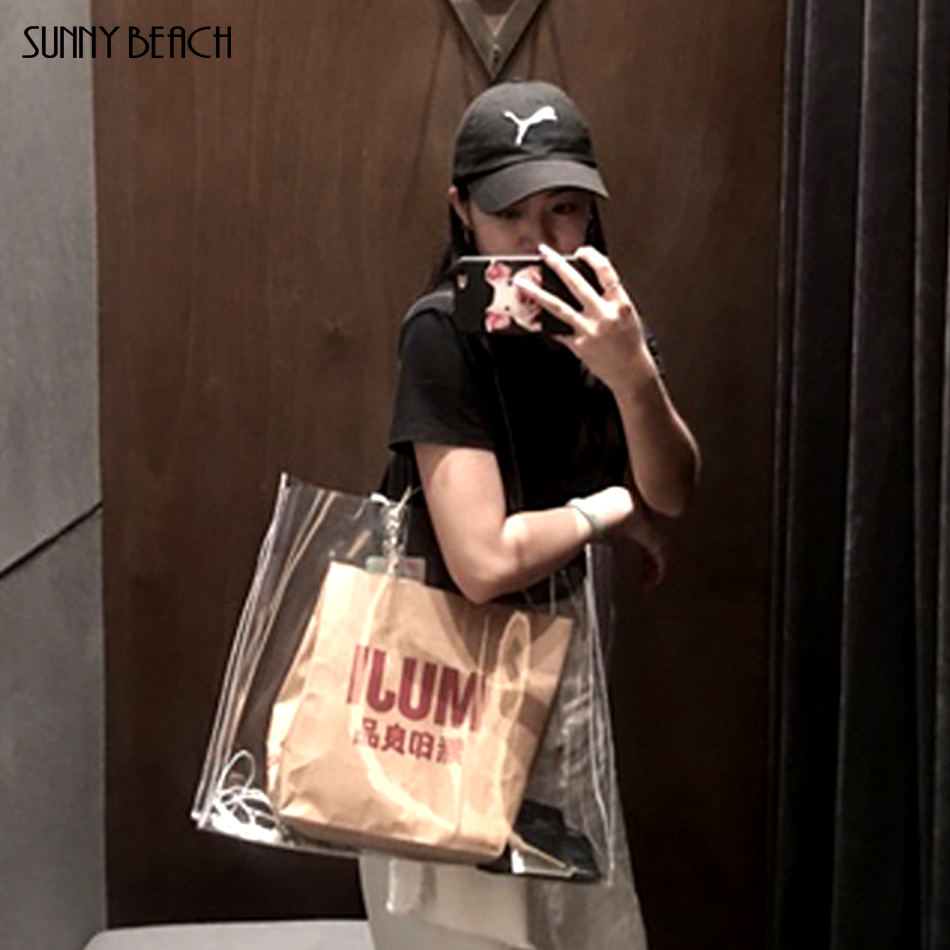 SUNNY BEACH, bolsos de mano de - Jelly Bag Clear Pvc reseña y precio