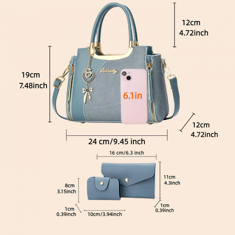 Elegante Conjunto de Bolsos de - Women Bags Leather reseña y precio