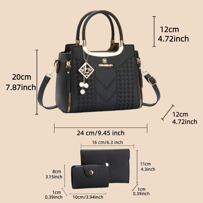 Conjunto de 3 piezas de bolsos - Women Bags Leather reseña y precio