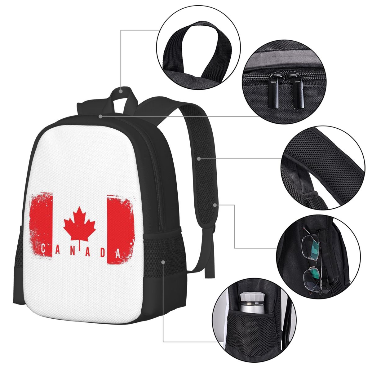 Mochila escolar con bandera de - Women Bags In Canada reseña y precio