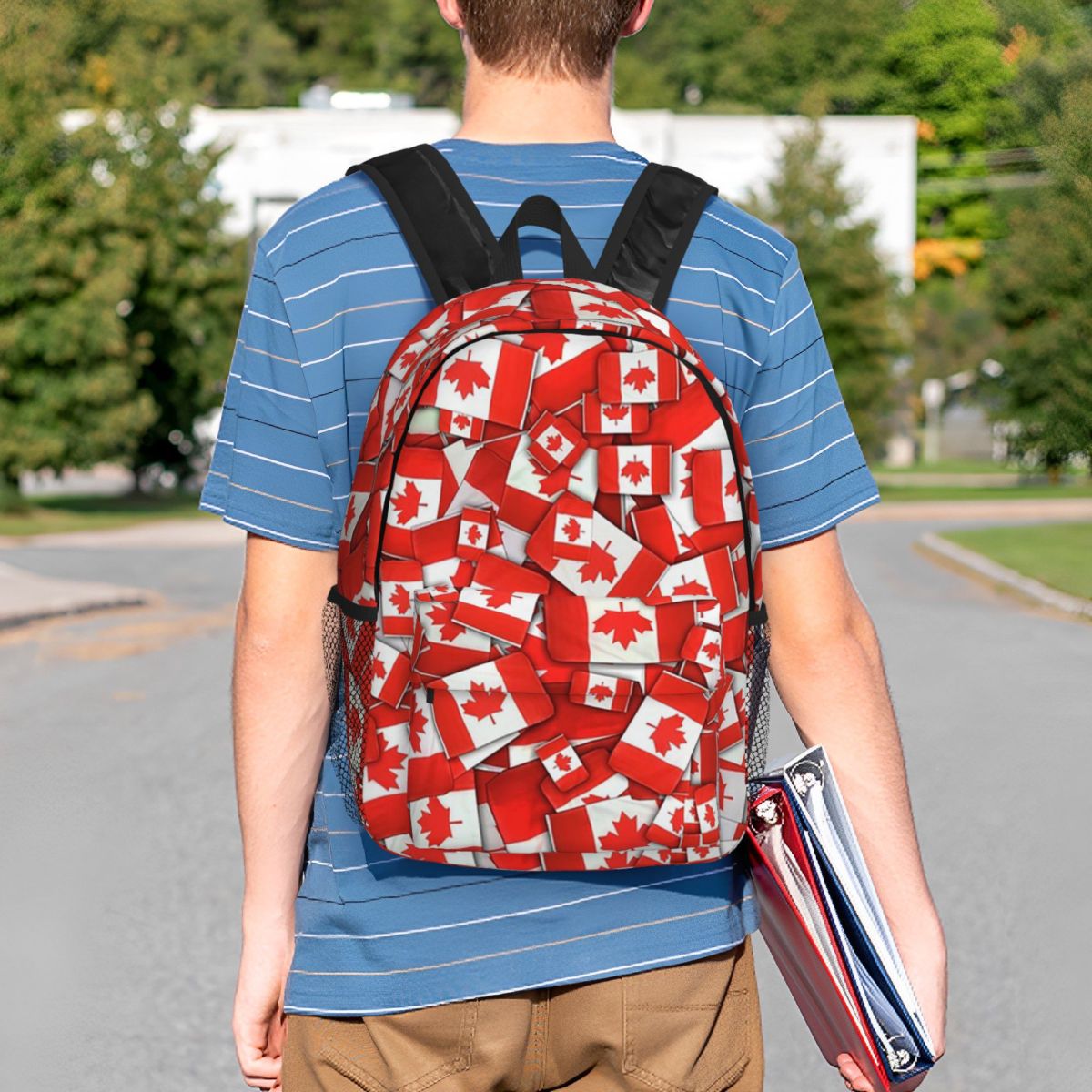 Mochila con diseño de bandera  - Women Bags In Canada reseña y precio