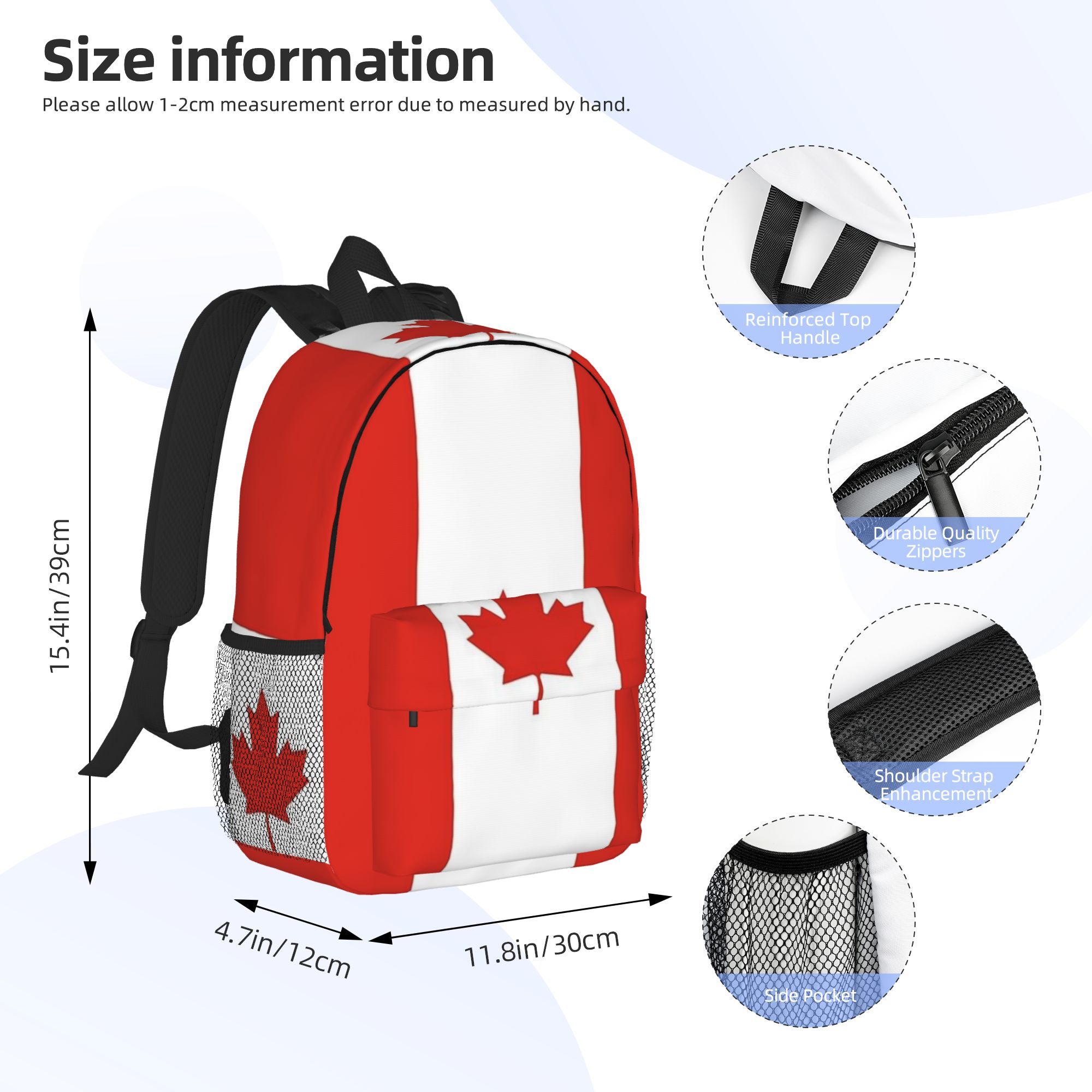 Mochila con bandera de Canadá, - Women Bags Canada Sale reseña y precio